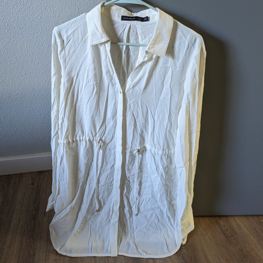 White long sleeve Karen Millen blouse